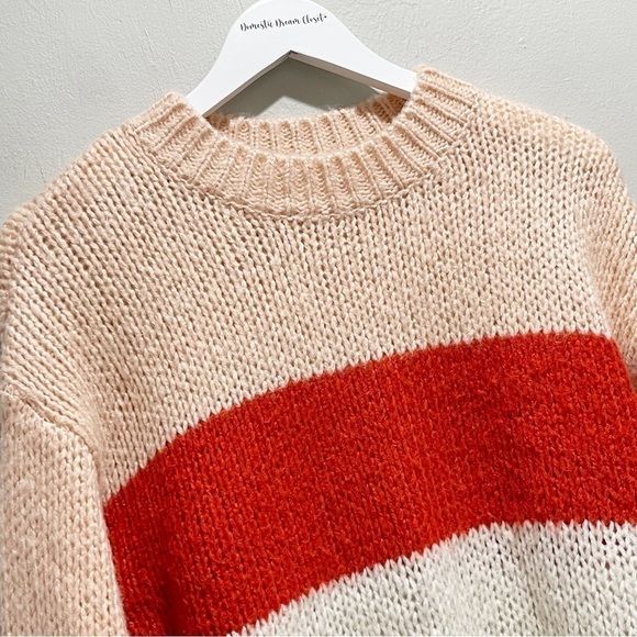 TELLURIDE CLOTHING CO Women’s Multicolor Stripe Crew Neck Pullovert Sweater Sz L - Picture 3 of 8